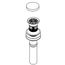 Grid Drain w/ Overflow (Polished Chrome), 1035611-CP