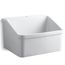 Hollister 28" X 22" Bracket-mount Utility Sink w/ Single Faucet Hole (White), K-12793-0