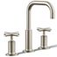 Purist Widespread Bathroom Sink Faucet w/ Cross Handles, 1.2 GPM (Vibrant Brushed Nickel), K-14406-3-BN
