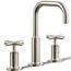Purist Widespread Bathroom Sink Faucet w/ Cross Handles, 1.2 GPM (Vibrant Polished Nickel), K-14406-3-SN