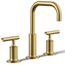 Purist Widespread Bathroom Sink Faucet w/ Lever Handles, 1.2 GPM (Vibrant Brushed Moderne Brass), K-14406-4-2MB