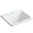 Glen Falls 25" Top-/undermount Single-bowl Utility Sink (White), K-19017-1-0