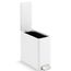 2.5-gallon Slim Step Trash Can (Stainless Steel + White), K-20957-STW