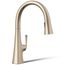 Graze Pull-down Kitchen Faucet w/ 3-Function Sprayhead (Vibrant Brushed Bronze), K-22062-BV