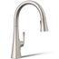 Graze Pull-down Kitchen Faucet w/ 3-Function Sprayhead (Vibrant Stainless), K-22062-VS