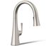 Graze Pull-down Kitchen Faucet w/ 3-Function Sprayhead (Vibrant Stainless), K-22063-VS