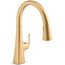 Graze Touchless Pull-down Kitchen Faucet w/ 3-Function Sprayhead (Vibrant Brushed Moderne Brass), K-22068-2MB