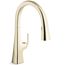 Graze Touchless Pull-down Kitchen Faucet w/ 3-Function Sprayhead (Vibrant French Gold), K-22068-AF