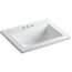 Memoirs Stately 22-3/4" Rectangular Drop-in Bathroom Sink (White), K-2337-4-0