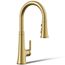 Tone Pull-down Kitchen Faucet w/ 3-Function Sprayhead (Vibrant Brushed Moderne Brass), K-23764-2MB