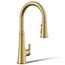 Tone Touchless Pull-down Kitchen Faucet w/ 3-Function Sprayhead (Vibrant Brushed Moderne Brass), K-23766-2MB