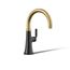 Tone Single-handle Bar Sink Faucet (Matte Black w/ Brushed Moderne Brass), K-23767-BMB