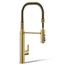 Purist Semi-professional Kitchen Faucet w/ 3-Function Sprayhead (Vibrant Brushed Moderne Brass), K-24982-2MB