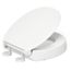 Hyten Elevated Quiet-close Round-front Toilet Seat (White), K-25876-0