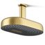Statement Oblong 14" 2-Function Rainhead, 1.75 GPM (Vibrant Brushed Moderne Brass), K-26295-G-2MB