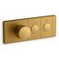 Anthem Two-outlet Recessed Mechanical Thermostatic Valve Control (Vibrant Brushed Moderne Brass), K-26346-9-2MB