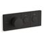 Anthem Two-outlet Recessed Mechanical Thermostatic Valve Control (Matte Black), K-26346-9-BL