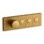 Anthem Three-outlet Recessed Mechanical Thermostatic Valve Control (Vibrant Brushed Moderne Brass), K-26347-9-2MB