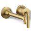 Tone Wall Mount Single-handle Bathroom Sink Faucet, 1.2 GPM (Vibrant Brushed Moderne Brass), K-26438-4-2MB