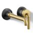 Tone Wall Mount Single-handle Bathroom Sink Faucet, 1.2 GPM (Matte Black w/ Brushed Moderne Brass), K-26438-4-BMB