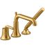 Tone Deck Mounted Bath Faucet w/ Handshower (Vibrant Brushed Moderne Brass), K-26441-4-2MB