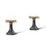 Occasion Cross Bathroom Sink Faucet Handles (Matte Black w/ Brushed Moderne Brass), K-27010-3-BMB