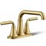 Tone Centerset Bathroom Sink Faucet, 1.2 GPM (Vibrant Brushed Moderne Brass), K-27414-4-2MB