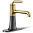 Tone Single-handle Bathroom Sink Faucet, 1.0 GPM (Matte Black w/ Brushed Moderne Brass), K-27415-4K-BMB