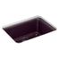 Cairn 24 Undermount Sgl Basin W/Rack (Matte Black Plum), K-28001-CM8