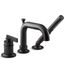 Castia Deck Mounted Bath Faucet w/ Handshower (Matte Black), K-35913-4-BL