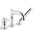 Castia Deck Mounted Bath Faucet w/ Handshower (Polished Chrome), K-35913-4-CP