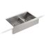 Vault Smart Divide 35-1/2" Undermount Double-bowl Farmhouse Kitchen Sink (Stainless Steel), K-3945-NA