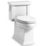 Tresham One-piece Compact Elongated Toilet w/ Skirted Trapway, 1.28 GPF (White), K-3981-0