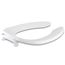 Lustra Elongated Toilet Seat w/ Self-sustaining Check Hinge (White), K-4670-SC-0