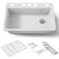 Riverby 33" Undermount Single-bowl Workstation Kitchen Sink (White), K-5871-5UA3-0