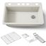Riverby 33" Undermount Single-bowl Workstation Kitchen Sink (Biscuit), K-5871-5UA3-96