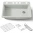 Riverby 33" Undermount Single-bowl Workstation Kitchen Sink (Sea Salt), K-5871-5UA3-FF