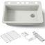 Riverby 33" Undermount Single-bowl Workstation Kitchen Sink (Dune), K-5871-5UA3-NY
