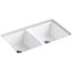Deerfield 33" Undermount Double-bowl Kitchen Sink (White), K-5873-5U-0