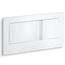 Veil Flush Actuator Plate For 2"x6" In-wall Tank And Carrier System (White), K-6298-0