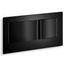 Veil Flush Actuator Plate For 2"x6" In-wall Tank And Carrier System (Black), K-6298-7