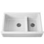 Whitehaven Hayridge Smart Divide 35-11/16" Undermount Double-bowl Farmhouse Kitchen Sink (White), K-6349-0