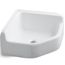 Whitby Floor Mount Corner Service Sink (White), K-6710-0