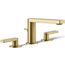 Composed Widespread Bathroom Sink Faucet w/ Lever Handles, 1.2 GPM (Vibrant Brushed Moderne Brass), K-73060-4-2MB