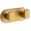Composed Double Robe Hook (Vibrant Brushed Moderne Brass), K-73146-2MB