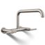 Purist Two-hole Wall Mount Bridge Kitchen Faucet (Vibrant Stainless), K-7549-4-VS