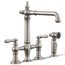 Artifacts 3-Hole Bridge Kitchen Faucet w/ Side Sprayer (Vibrant Stainless), K-76519-4-VS