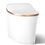 Eir One-piece Elongated Smart Toilet, Dual-flush (White w/ Sunrise Gold Trim), K-77795-0SG
