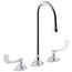 Triton Bowe 1.0 GPM Widespread Bathroom Sink Faucet w/ Aerated Flow, Gooseneck Spout And Wristblade Handles, Drain Not Included (Polished Chrome), K-800T70-5AKA-CP