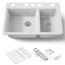 Riverby 33" Undermount Double-bowl Workstation Kitchen Sink (White), K-8669-5UA3-0